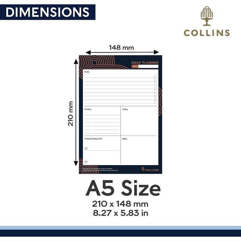 Collins A5 Vanguard Daily Planner - Blue, , large image number 2