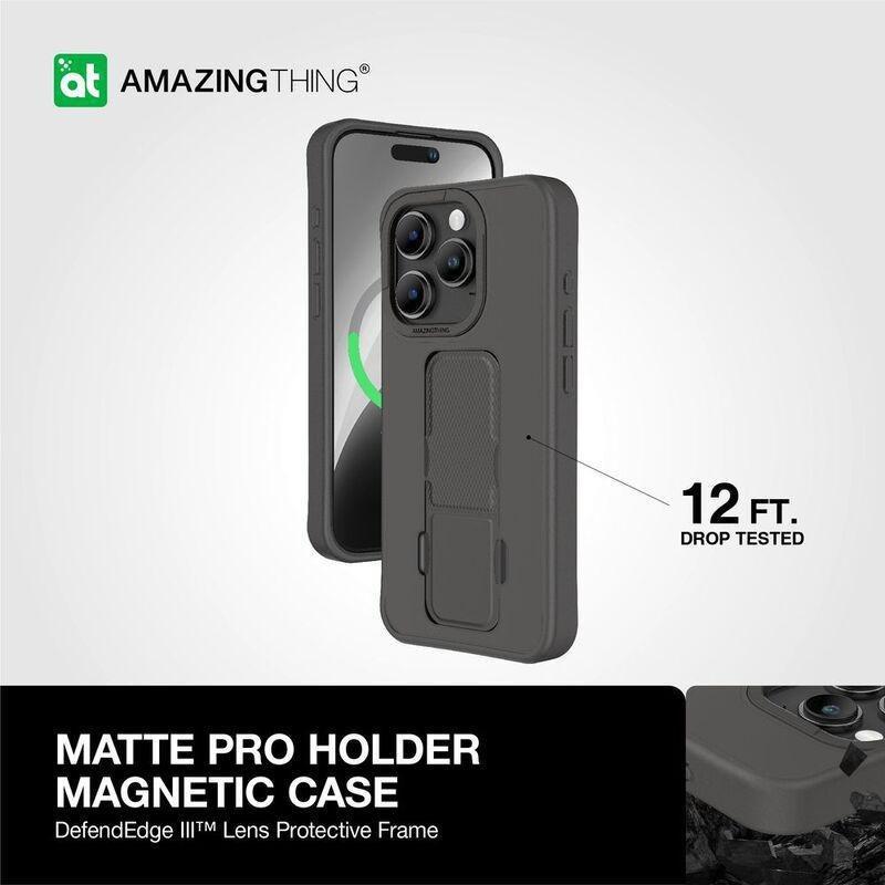 Amazing Thing Matte Pro MagSafe Drop Proof Case For iPhone 15 Pro Max 6.7-Inch - New Black, , large image number 1