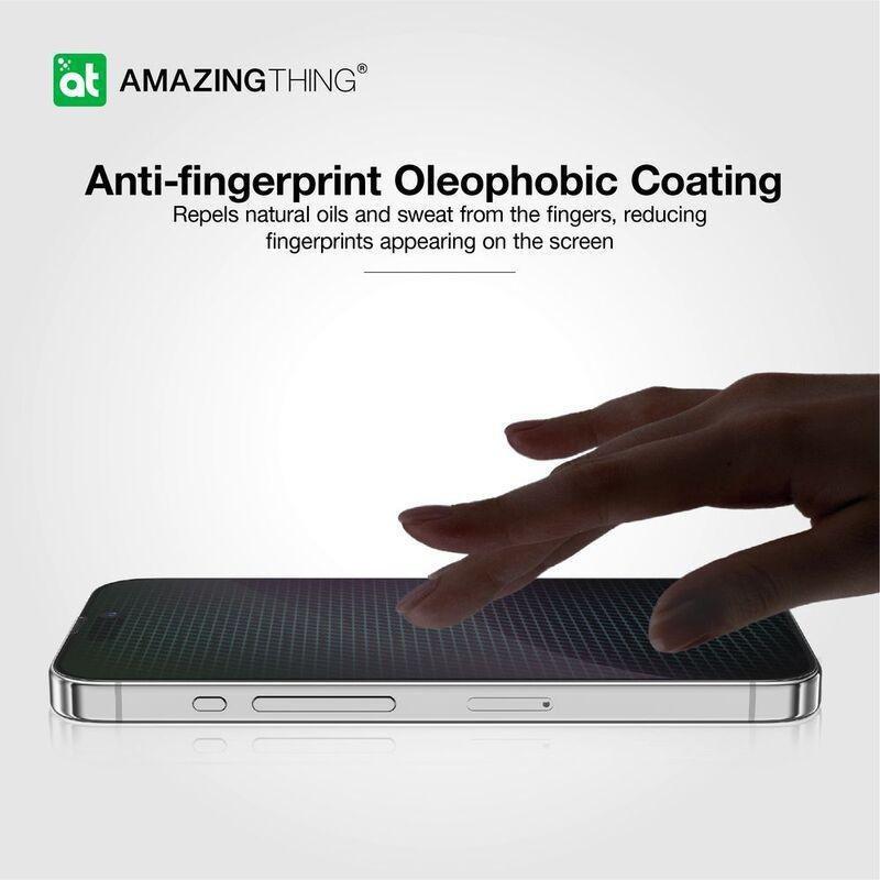 Amazing Thing iPhone 15 Pro 6.1-Inch 3D Fully Covered Dust Filter Titan Privacy Glass, , large image number 2