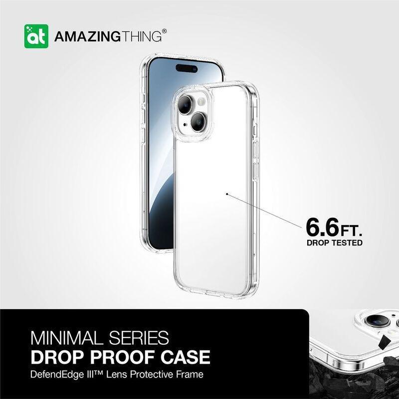 Amazing Thing Minimal Drop Proof Case For iPhone 15 Plus 6.7-Inch - Transparent, , large image number 1