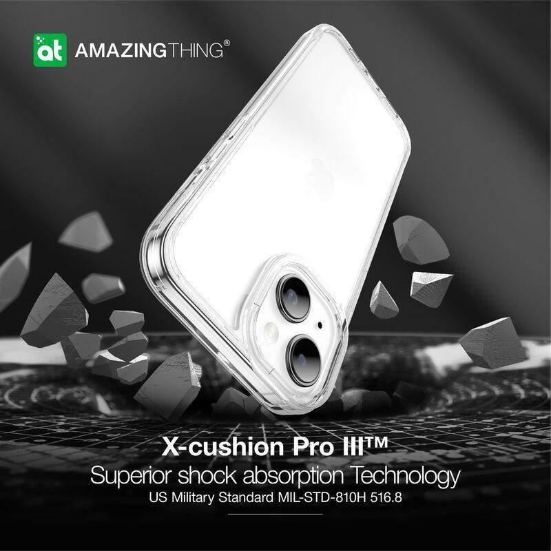 Amazing Thing Minimal Drop Proof Case For iPhone 15 Plus 6.7-Inch - Transparent, , large image number 4