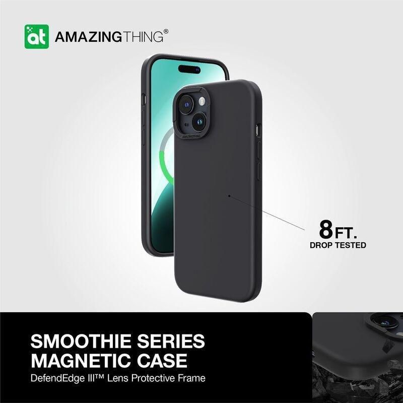 Amazing Thing Smoothiel MagSafe Drop Proof Case For iPhone 15 6.1-Inch - New Black, , large image number 1