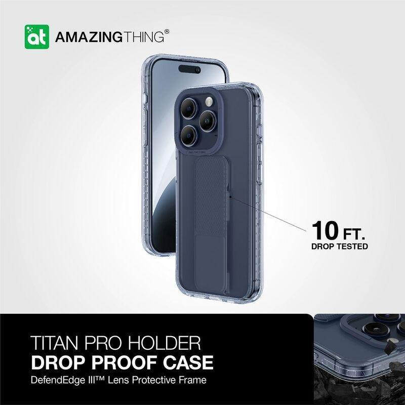 Amazing Thing Titan Pro Holder Drop Proof Case For iPhone 15 Pro Max 6.7-Inch - Dark Blue, , large image number 1
