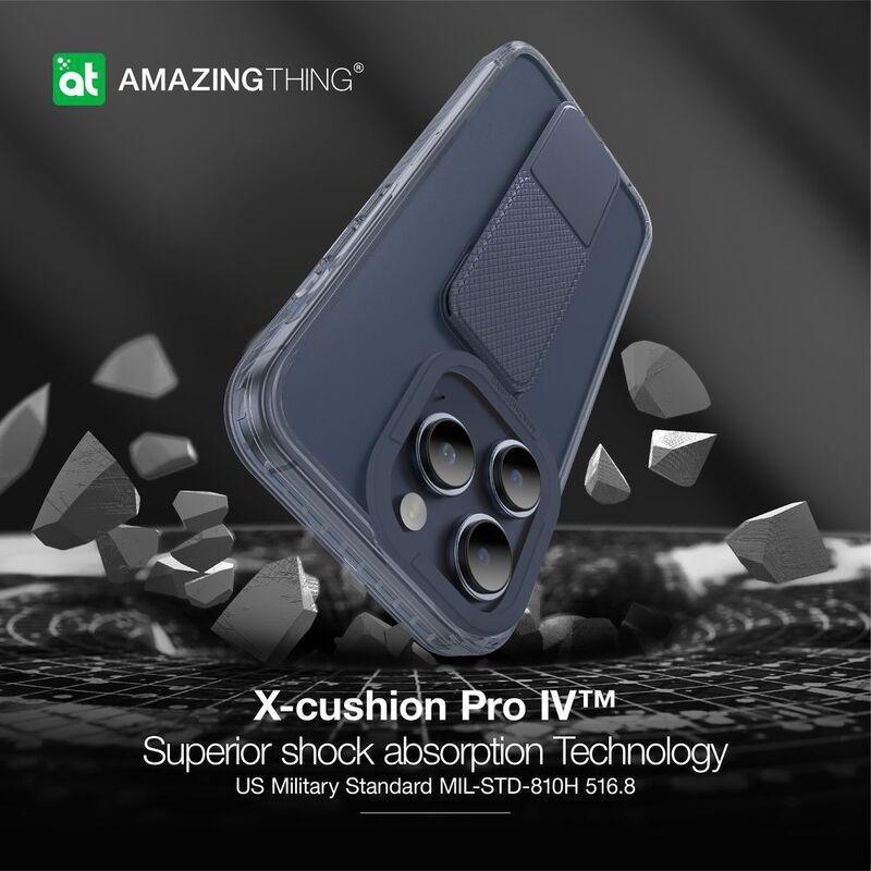 Amazing Thing Titan Pro Holder Drop Proof Case For iPhone 15 Pro Max 6.7-Inch - Dark Blue, , large image number 3