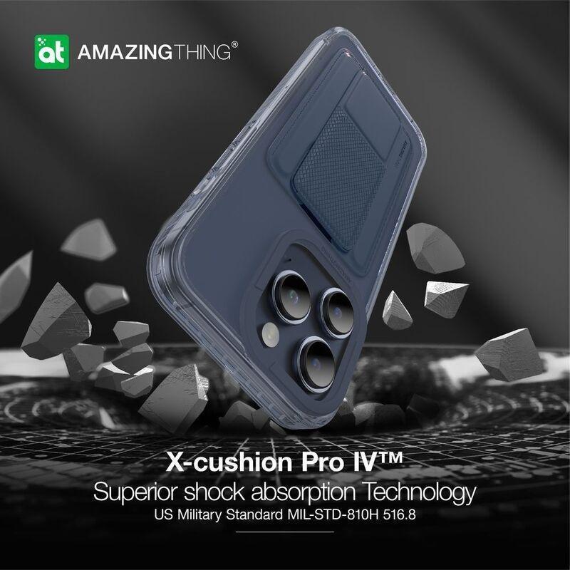 Amazing Thing Titan Pro Mag Wallet Drop Proof Case For iPhone 15 Pro Max 6.7-Inch - Dark Blue, , medium