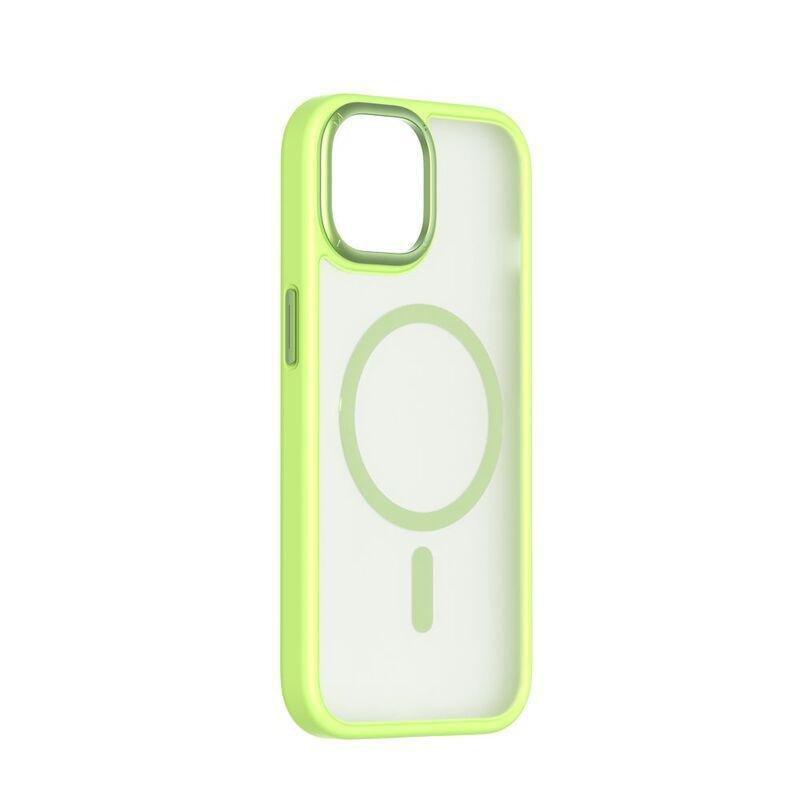 Momax Play Magnetic Case For iPhone 15 Pro Max 6.7-Inch - Green, , medium