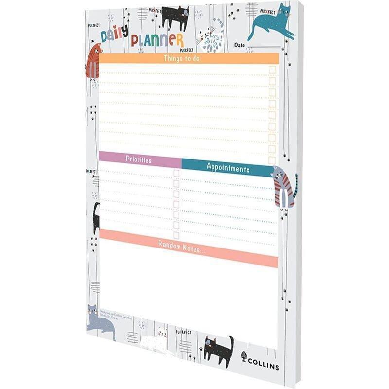 Collins Maru Cat Design A5 Daily Planner Pad 60 Sheets, , medium