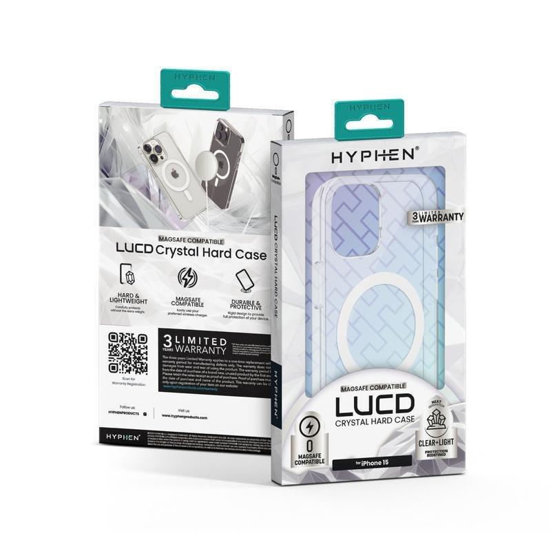 HYPHEN Lucd Crystal Hard Case MagSafe for iPhone 15 - 6.1-Inch Anti-Yellowing Technology, , large image number 6