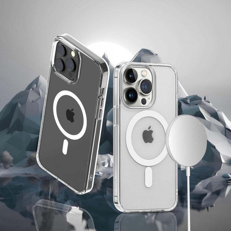 HYPHEN Lucd Crystal Hard Case MagSafe for iPhone 15 Pro Max - 6.7-Inch Anti-Yellowing Technology, , large image number 1