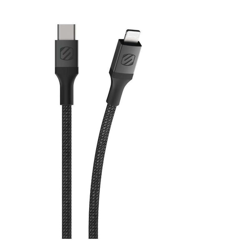 SCOSCHE - Scosche StrikeLine Premium Bundle Braided USB-C to Lightning Charge & Sync Cable - Black (1.2m)