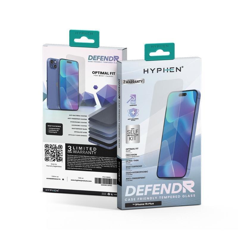 HYPHEN Defendr Case Friendly Tempered Glass with Applicator for iPhone 15 Plus - 6.7-Inch, , large image number 5