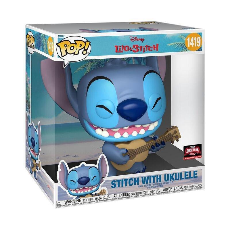 Funko Pop! Jumbo Disney Lilo & Stitch Stitch with Uke 10-Inch Vinyl Figure, , large image number 1