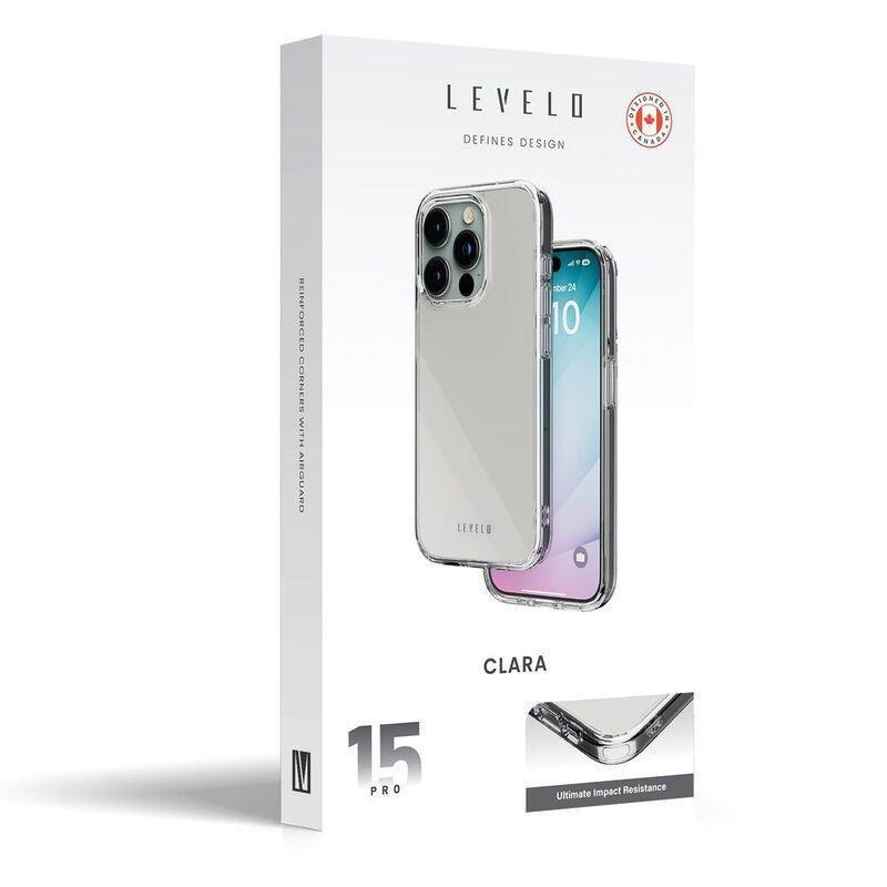 Levelo Clara Clear Case For iPhone 15 Pro - Clear, , large image number 2