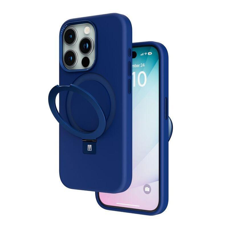 Levelo Iris Pro Liquide Silicone Case For iPhone 15 Pro Max - Deep Blue, , large image number 0