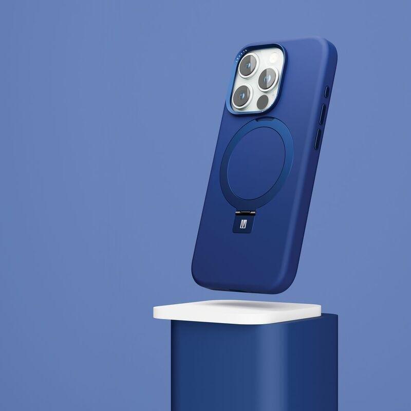 Levelo Iris Pro Liquide Silicone Case For iPhone 15 Pro Max - Deep Blue, , large image number 2