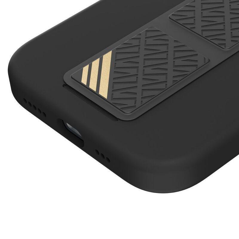 Levelo Morphix Silicone Case With Leather Grip For iPhone 15 Pro - Black, , large image number 3