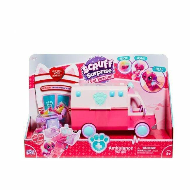 Little Live Pets Scruff Surprise Vet Rescue Ambulance Vet Set, , large image number 0