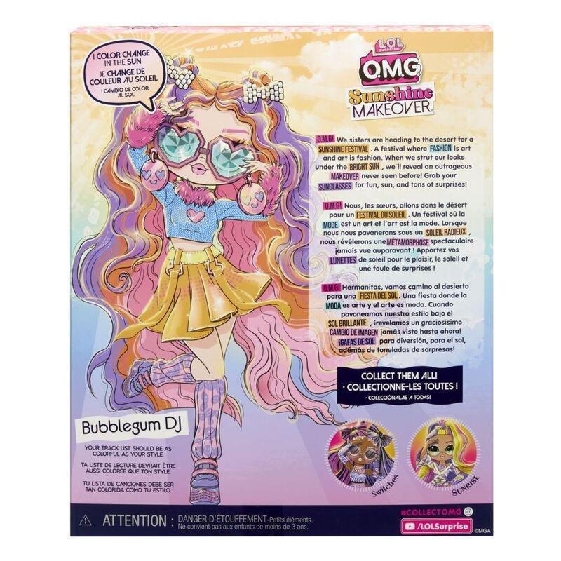 L.O.L. Surprise Outrageous Millenial Girls Sunshine Makeover Bubblegum Dj Fashion Doll, , large image number 6