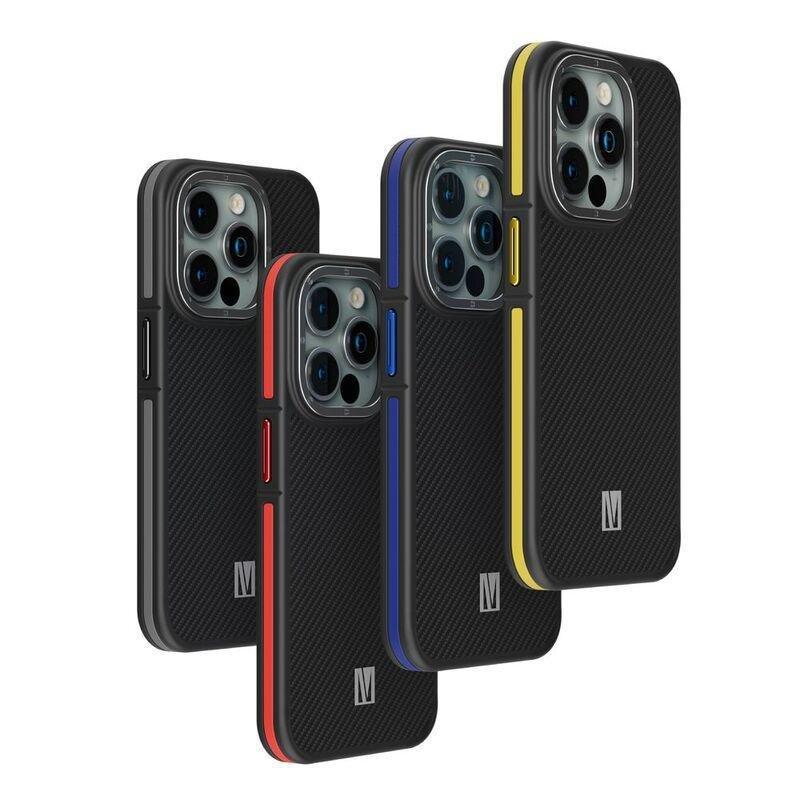 Levelo Ox Carbon Case For iPhone 15 Pro - Blue, , large image number 3