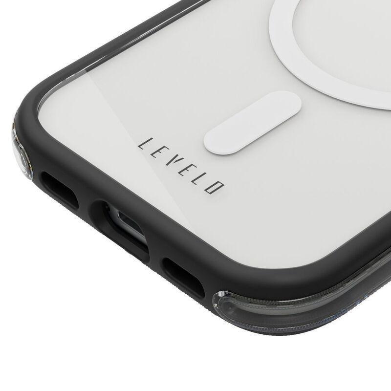 Levelo Nuru Case For iPhone 15 Pro Max - Black/Clear, , large image number 1