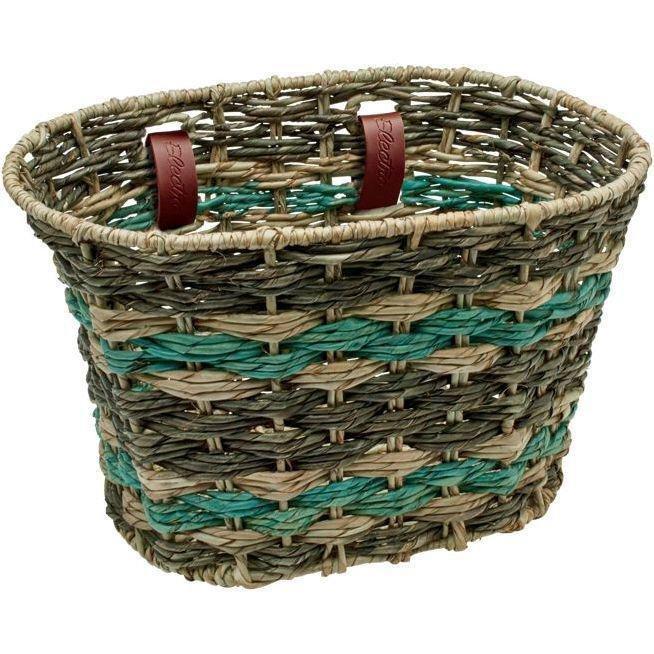 Electra Natural Espresso Palm Frond Basket Seafoam, , large image number 0