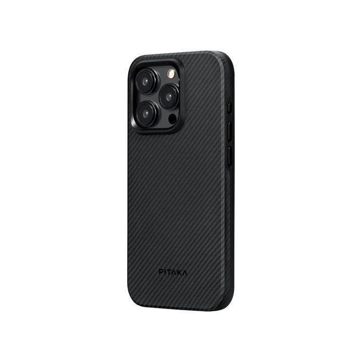 Pitaka 600D Aramid Carbon Fiber Magez Case 4 For iPhone 15 Pro Max - Black/Grey Twill, , large image number 0