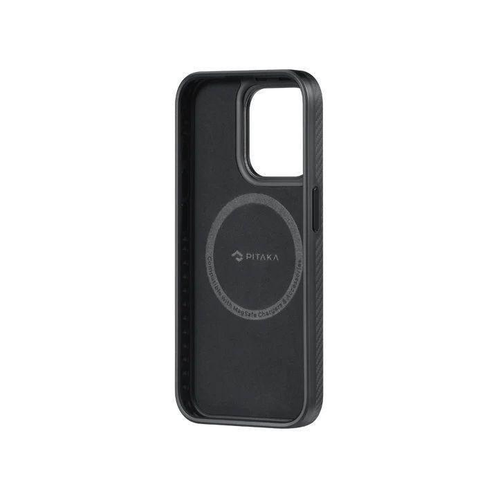 Pitaka 600D Aramid Carbon Fiber Magez Case 4 For iPhone 15 Pro Max - Black/Grey Twill, , large image number 4