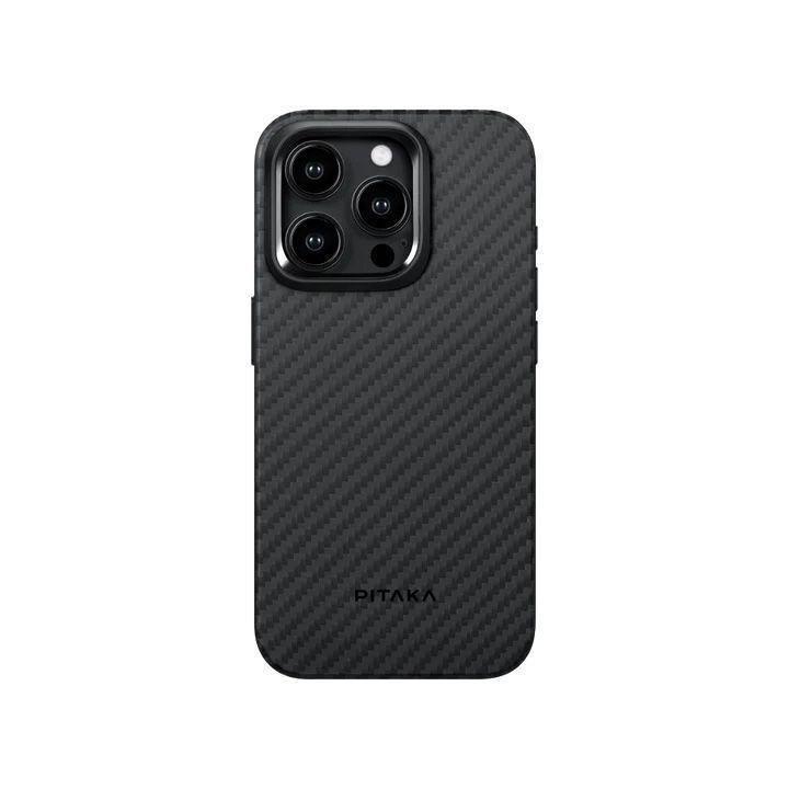 Pitaka 600D Aramid Carbon Fiber Magez Case 4 For iPhone 15 Pro Max - Black/Grey Twill, , large image number 5