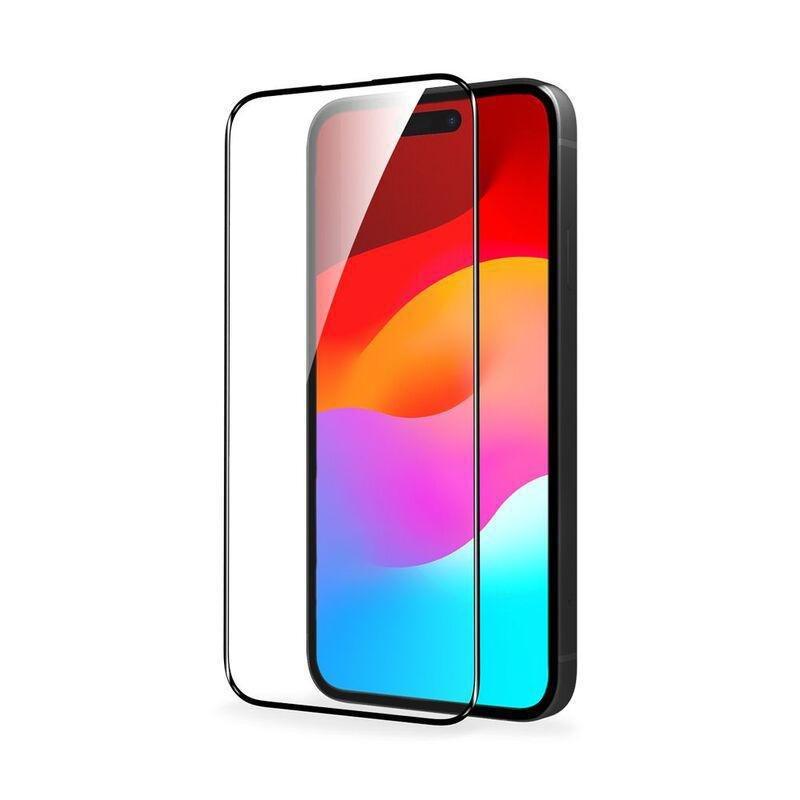 Baykron Screen Protector Double High Aluminium Tempered Glass 3D HD Edge To Edge Clear with Applicator For iPhone 15 Pro Max, , large image number 0