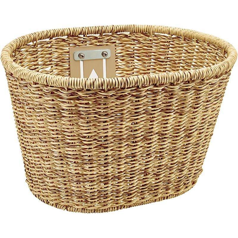 Electra Plastic Woven Headset Mount Basket Light Brown, , medium