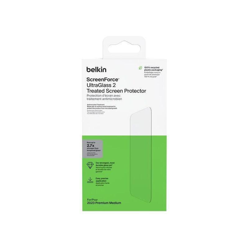 Belkin Ultraglass Antimicrobial Treated Screen Protector For iPhone 15 Pro OVR, , large image number 3