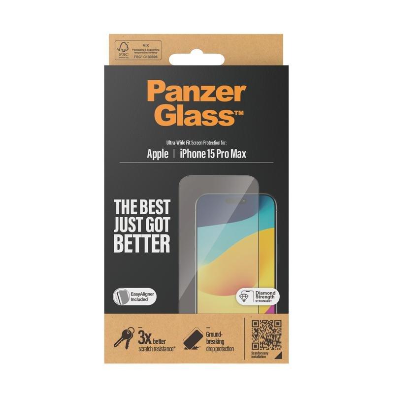 PanzerGlass Screen Protector for iPhone 15 Pro Max - UWF, , large image number 1