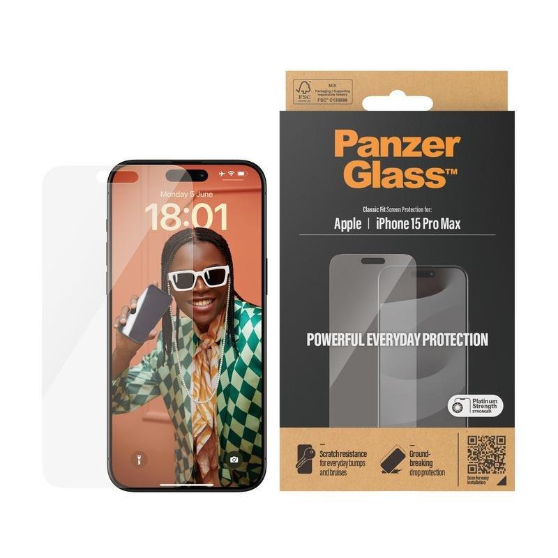 PanzerGlass Screen Protector for iPhone 15 Pro Max - Classic Fit, , large image number 3