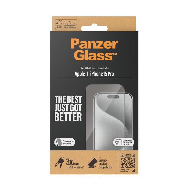 PanzerGlass Screen Protector for iPhone 15 Pro - UWF, , large image number 3