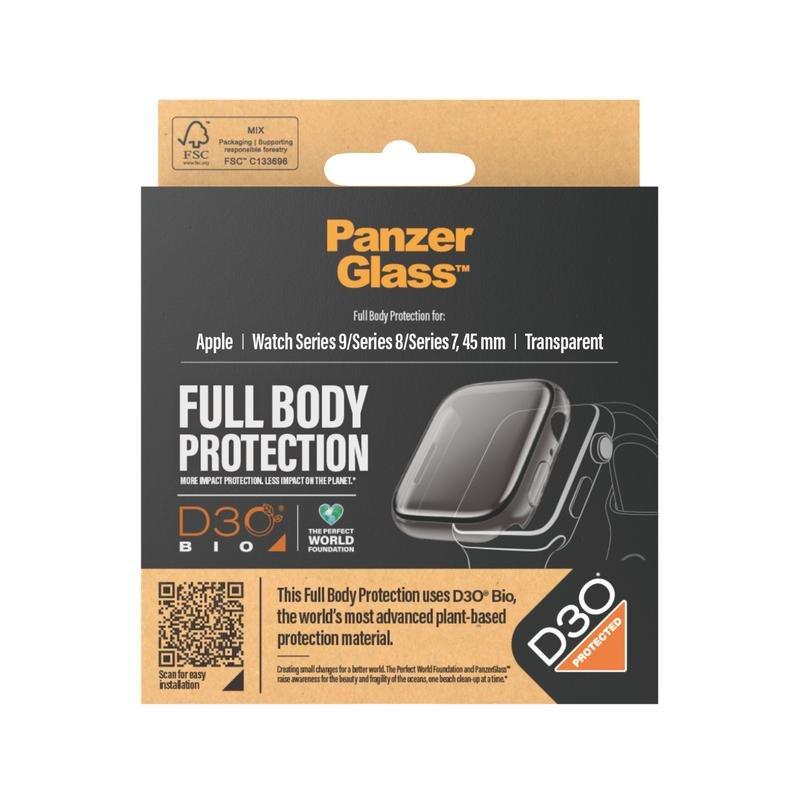 PanzerGlass Watch Full Body Screen Protector for Apple Watch 45mm 2023 - Transparent with D3O, , large image number 1