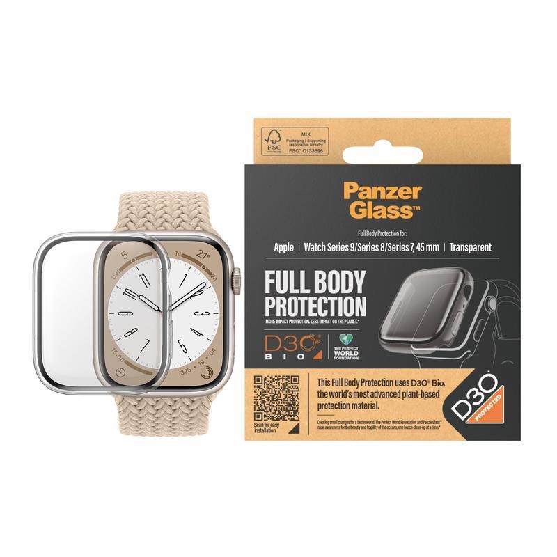 PanzerGlass Watch Full Body Screen Protector for Apple Watch 45mm 2023 - Transparent with D3O, , large image number 2