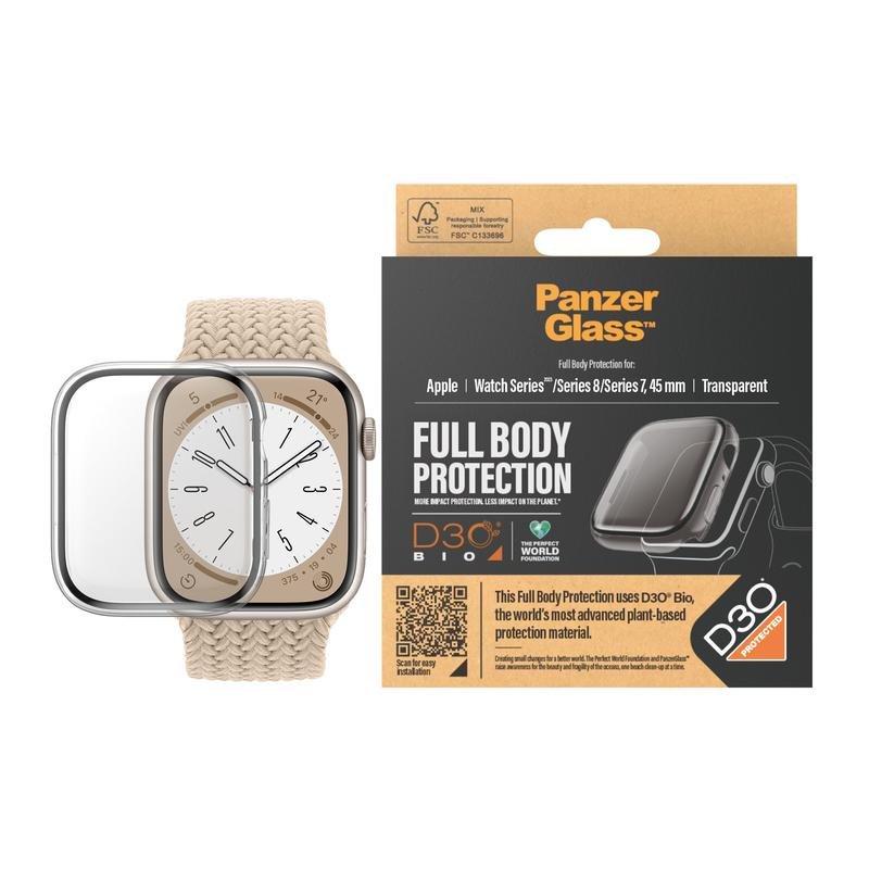 PanzerGlass Watch Full Body Screen Protector for Apple Watch 45mm 2023 - Transparent with D3O, , large image number 3