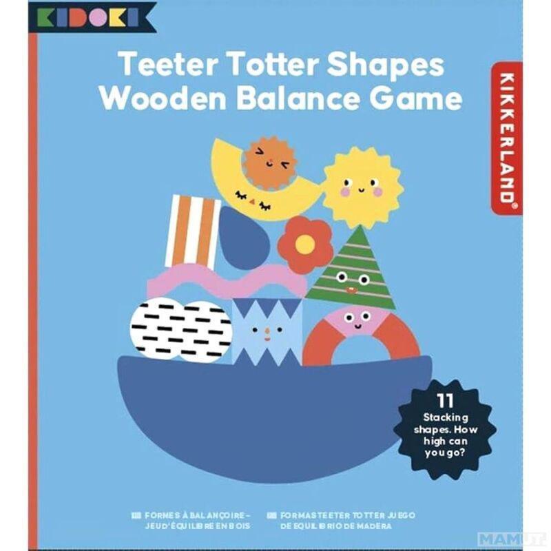 Kikkerland Teetertottershapes Wood Balance Game (Set Of 11), , large image number 0