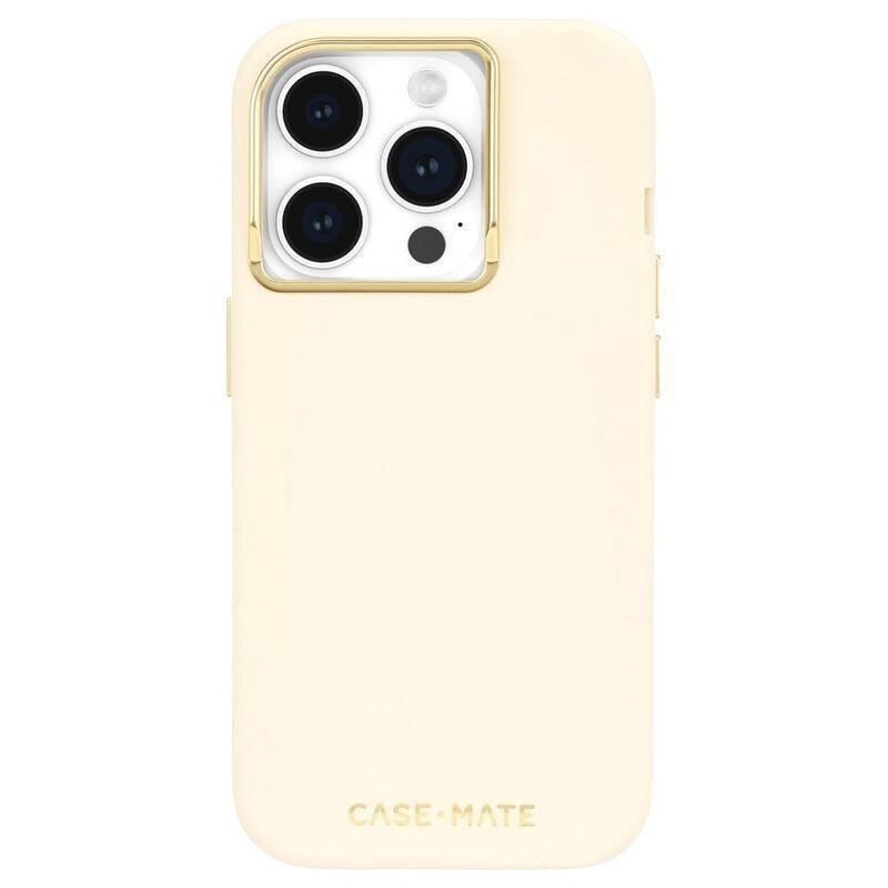 Case-Mate iPhone 15 Pro Silicone - Beige with MagSafe Case, , medium