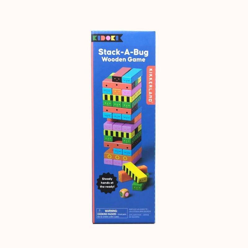 Kikkerland Stack-A-Bug Wooden Game, , large image number 0
