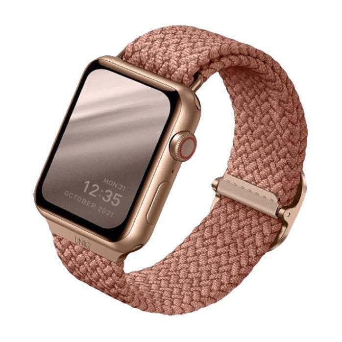 UNIQ Aspen Adjustable Braided Apple Watch Strap 38mm/40mm Pink, , medium