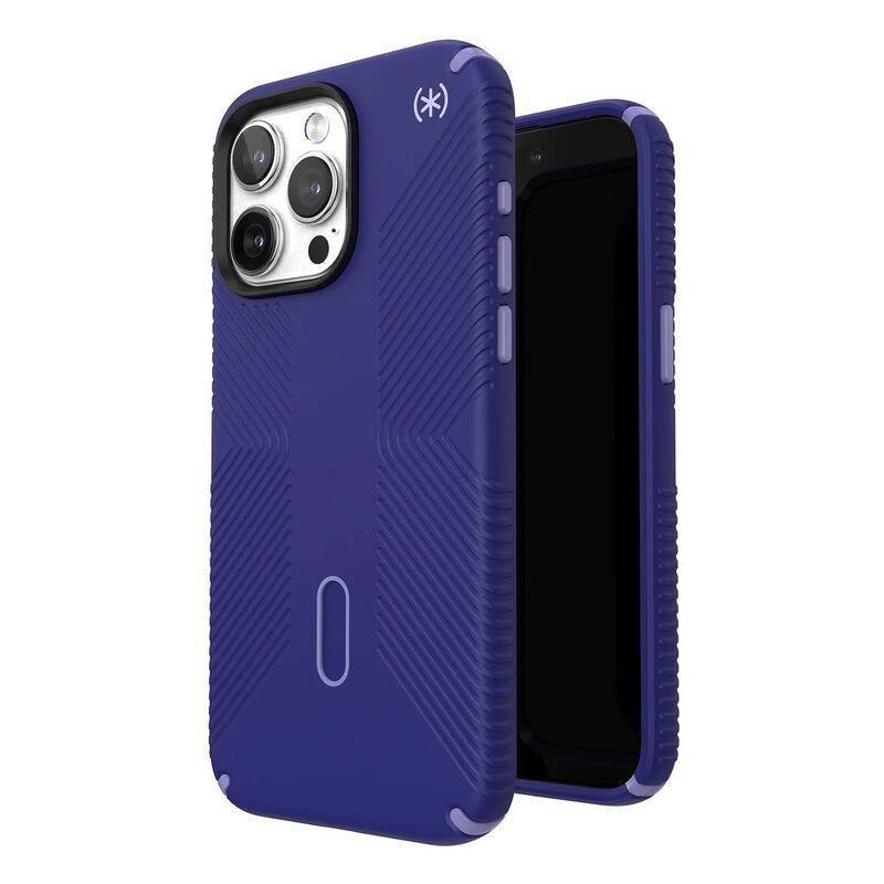 Speck Presidio2 Grip Magsafe with Clicklock iPhone 15 Pro Max Case - Future Blue/Purple Ink, , large image number 0
