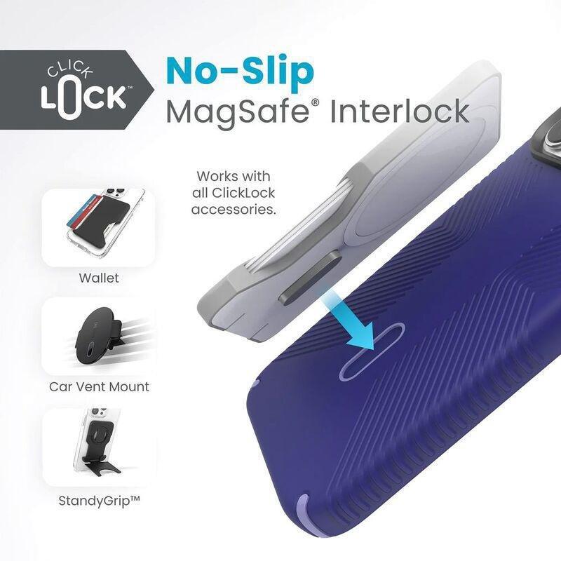 Speck Presidio2 Grip Magsafe with Clicklock iPhone 15 Pro Max Case - Future Blue/Purple Ink, , large image number 2