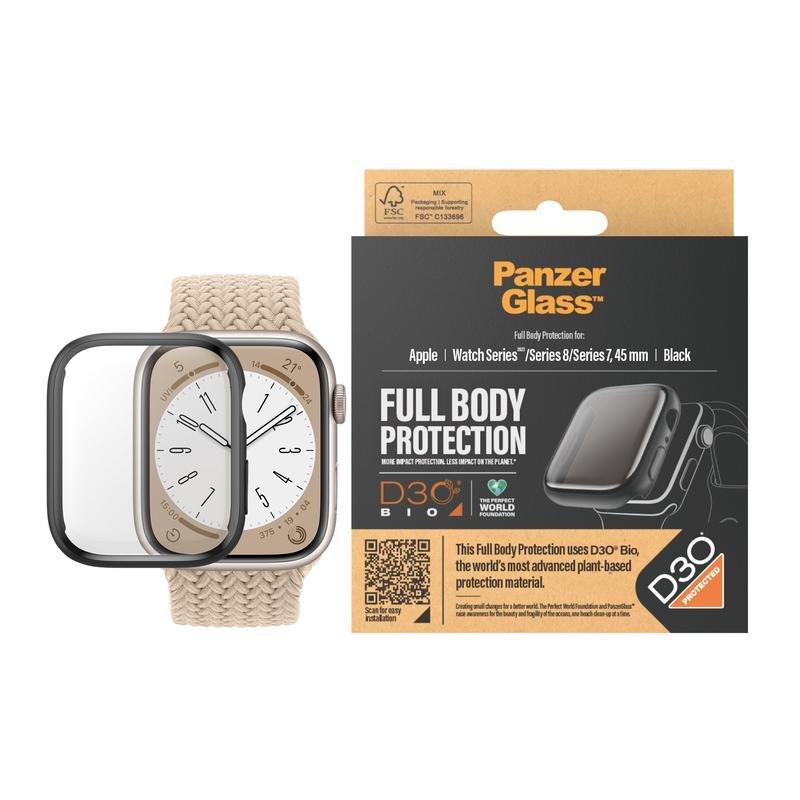 PanzerGlass Full Body Screen Protector with D3O for Apple Watch 45mm - Black, , large image number 1