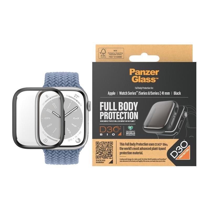 PanzerGlass Full Body Screen Protector with D3O for Apple Watch 41mm - Black, , medium