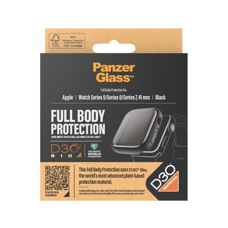 PanzerGlass Full Body Screen Protector with D3O for Apple Watch 41mm - Black, , large image number 1