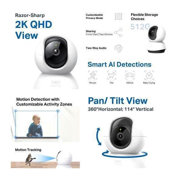 TP-Link Tapo C220 Pan/Tilt Ai Home Security Wi-Fi Camera, , large image number 1