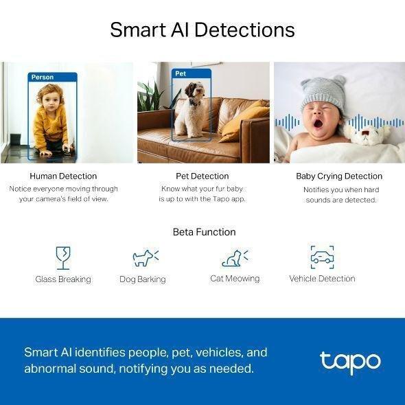 TP-Link Tapo C220 Pan/Tilt Ai Home Security Wi-Fi Camera, , large image number 4