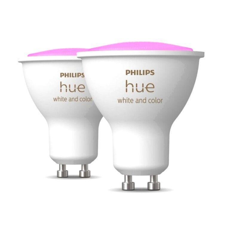 Philips Hue White And Colour Ambiance Smart Light (GU10 Spot) (Pack of 2), , medium