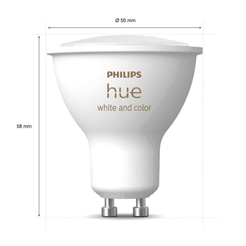 Philips Hue White And Colour Ambiance Smart Light (GU10 Spot) (Pack of 2), , large image number 1